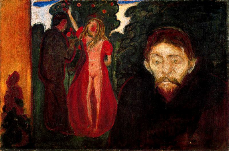 Jealousy, 1895 - Edvard Munch Painting